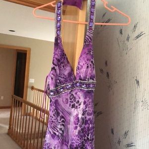 Purple leopard print prom dress. Never worn